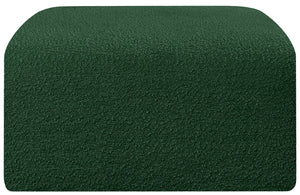 Arc Green Boucle Fabric Ottoman 102Green-Ott Meridian Furniture