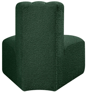 Arc Green Boucle Fabric Reverse Corner 102Green-RC Meridian Furniture