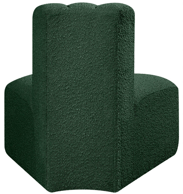 Arc Green Boucle Fabric Reverse Corner 102Green-RC Meridian Furniture