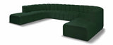Arc Green Boucle Fabric Modular Sofa 102Green-S10A Meridian Furniture