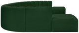 Arc Green Boucle Fabric Modular Sofa 102Green-S10A Meridian Furniture
