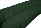 Arc Green Boucle Fabric Modular Sofa 102Green-S10A Meridian Furniture