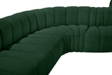 Arc Green Boucle Fabric Modular Sofa 102Green-S10A Meridian Furniture