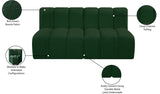 Arc Green Boucle Fabric Modular Sofa 102Green-S2A Meridian Furniture