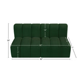 Arc Green Boucle Fabric Modular Sofa 102Green-S2A Meridian Furniture