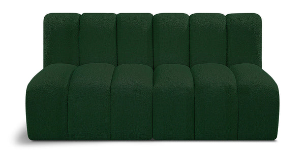Arc Green Boucle Fabric Modular Sofa 102Green-S2A Meridian Furniture
