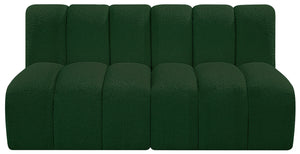 Arc Green Boucle Fabric Modular Sofa 102Green-S2A Meridian Furniture
