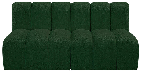 Arc Green Boucle Fabric Modular Sofa 102Green-S2A Meridian Furniture