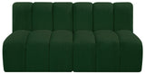 Arc Green Boucle Fabric Modular Sofa 102Green-S2A Meridian Furniture