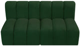 Arc Green Boucle Fabric Modular Sofa 102Green-S2A Meridian Furniture