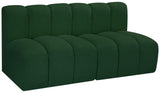 Arc Green Boucle Fabric Modular Sofa 102Green-S2A Meridian Furniture