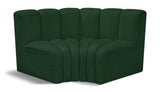 Arc Green Boucle Fabric Modular Sofa 102Green-S2B Meridian Furniture