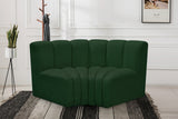 Arc Green Boucle Fabric Modular Sofa 102Green-S2B Meridian Furniture