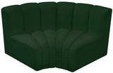 Arc Green Boucle Fabric Modular Sofa 102Green-S2B Meridian Furniture