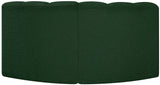 Arc Green Boucle Fabric Modular Sofa 102Green-S2B Meridian Furniture