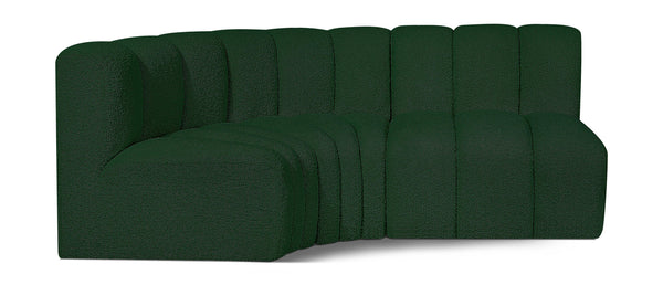 Arc Green Boucle Fabric Modular Sofa 102Green-S3A Meridian Furniture