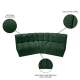 Arc Green Boucle Fabric Modular Sofa 102Green-S3B Meridian Furniture