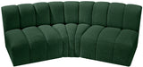 Arc Green Boucle Fabric Modular Sofa 102Green-S3B Meridian Furniture