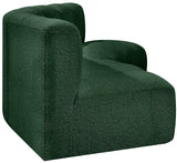 Arc Green Boucle Fabric Modular Sofa 102Green-S3B Meridian Furniture