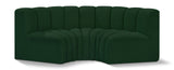 Arc Green Boucle Fabric Modular Sofa 102Green-S3C Meridian Furniture