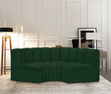 Arc Green Boucle Fabric Modular Sofa 102Green-S3C Meridian Furniture