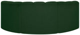 Arc Green Boucle Fabric Modular Sofa 102Green-S3C Meridian Furniture