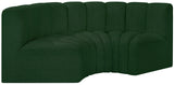 Arc Green Boucle Fabric Modular Sofa 102Green-S3C Meridian Furniture