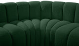 Arc Green Boucle Fabric Modular Sofa 102Green-S3C Meridian Furniture