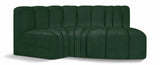 Arc Green Boucle Fabric Modular Sofa 102Green-S3D Meridian Furniture