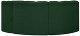 Arc Green Boucle Fabric Modular Sofa 102Green-S3D Meridian Furniture