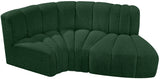 Arc Green Boucle Fabric Modular Sofa 102Green-S3D Meridian Furniture