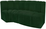 Arc Green Boucle Fabric Modular Sofa 102Green-S3D Meridian Furniture