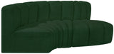 Arc Green Boucle Fabric Modular Sofa 102Green-S3D Meridian Furniture