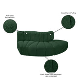 Arc Green Boucle Fabric Modular Sofa 102Green-S3E Meridian Furniture