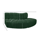 Arc Green Boucle Fabric Modular Sofa 102Green-S3E Meridian Furniture