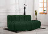 Arc Green Boucle Fabric Modular Sofa 102Green-S3E Meridian Furniture