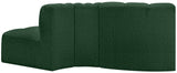 Arc Green Boucle Fabric Modular Sofa 102Green-S3E Meridian Furniture