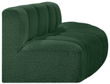 Arc Green Boucle Fabric Modular Sofa 102Green-S3E Meridian Furniture