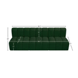 Arc Green Boucle Fabric Modular Sofa 102Green-S3F Meridian Furniture