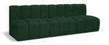 Arc Green Boucle Fabric Modular Sofa 102Green-S3F Meridian Furniture