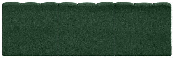 Arc Green Boucle Fabric Modular Sofa 102Green-S3F Meridian Furniture