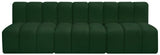 Arc Green Boucle Fabric Modular Sofa 102Green-S3F Meridian Furniture