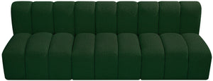 Arc Green Boucle Fabric Modular Sofa 102Green-S3F Meridian Furniture
