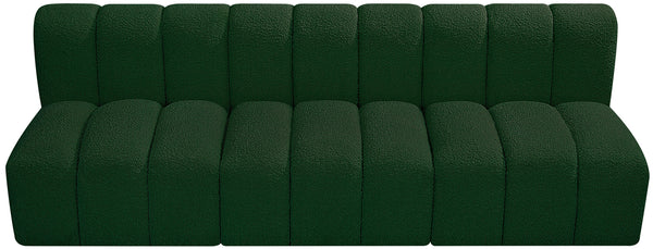 Arc Green Boucle Fabric Modular Sofa 102Green-S3F Meridian Furniture