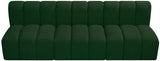 Arc Green Boucle Fabric Modular Sofa 102Green-S3F Meridian Furniture