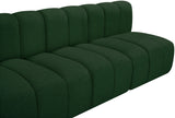 Arc Green Boucle Fabric Modular Sofa 102Green-S3F Meridian Furniture