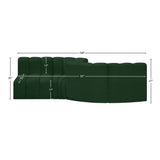 Arc Green Boucle Fabric Modular Sofa 102Green-S4A Meridian Furniture