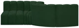 Arc Green Boucle Fabric Modular Sofa 102Green-S4A Meridian Furniture