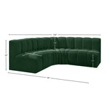 Arc Green Boucle Fabric Modular Sofa 102Green-S4B Meridian Furniture