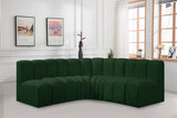 Arc Green Boucle Fabric Modular Sofa 102Green-S4B Meridian Furniture